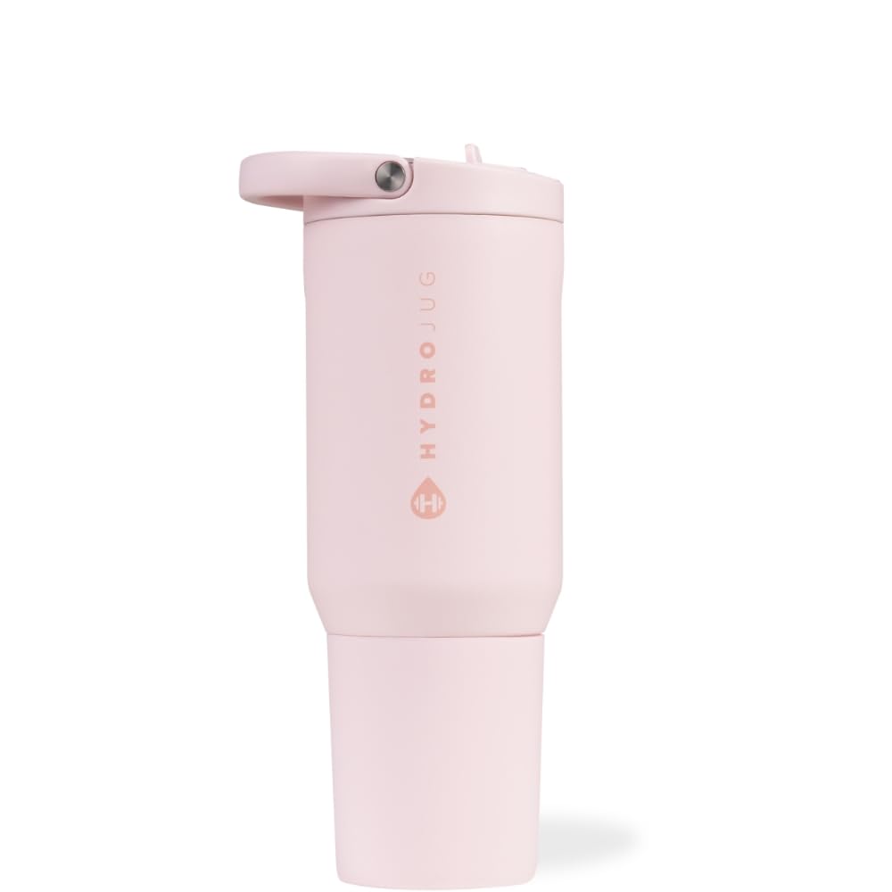 HydroJug Sport - Stainless Steel Tumbler with Straw, Vacuum Insulated, 40oz Leakproof Water Bottle, Ergonomic Design, Reusable, Dishwasher Safe, Rubber Base, Durable for Gym or Outdoors, Rodeo