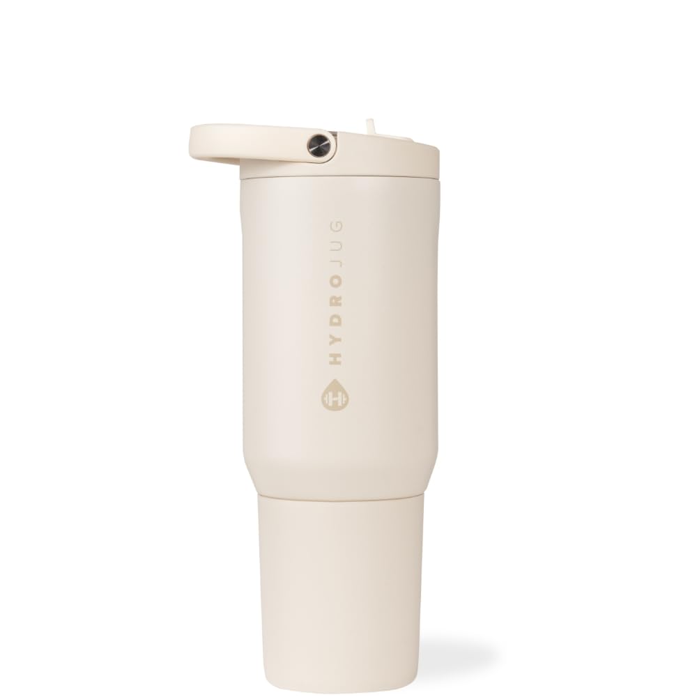 HydroJug Sport - Stainless Steel Tumbler with Straw, Vacuum Insulated, 40oz Leakproof Water Bottle, Ergonomic Design, Reusable, Dishwasher Safe, Rubber Base, Durable for Gym or Outdoors, Rodeo