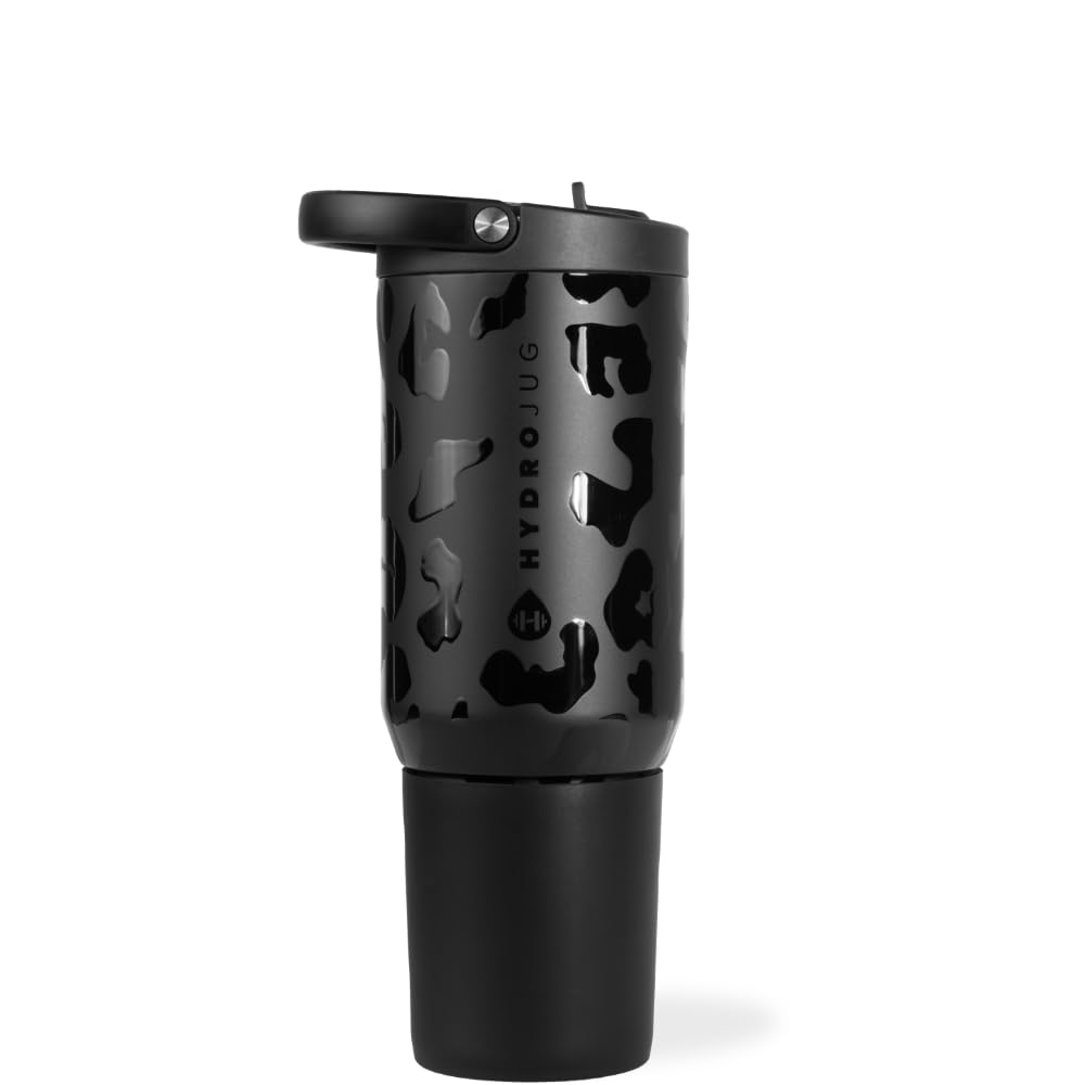 HydroJug Sport - Stainless Steel Tumbler with Straw, Vacuum Insulated, 40oz Leakproof Water Bottle, Ergonomic Design, Reusable, Dishwasher Safe, Rubber Base, Durable for Gym or Outdoors, Rodeo