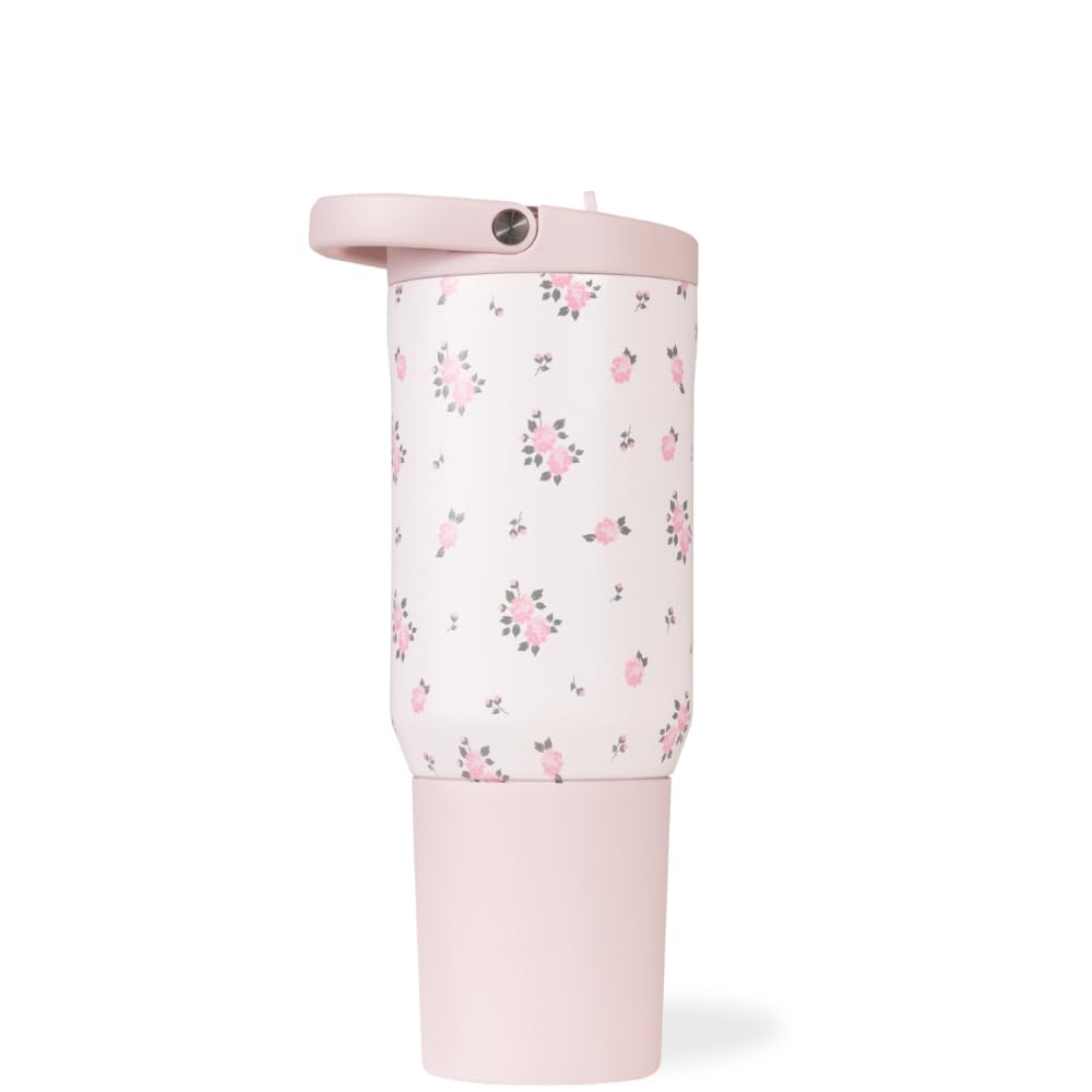 HydroJug Sport - Stainless Steel Tumbler with Straw, Vacuum Insulated, 40oz Leakproof Water Bottle, Ergonomic Design, Reusable, Dishwasher Safe, Rubber Base, Durable for Gym or Outdoors, Rodeo