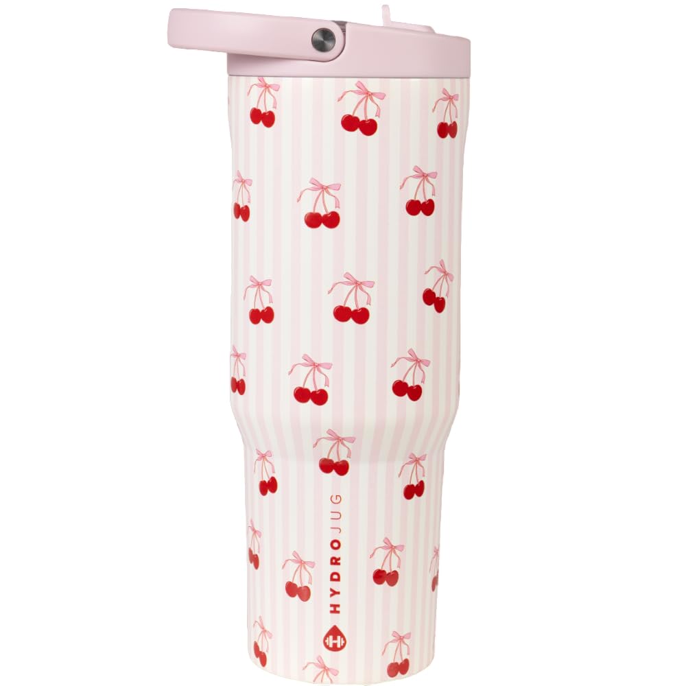 HydroJug Sport - Stainless Steel Tumbler with Straw, Vacuum Insulated, 40oz Leakproof Water Bottle, Ergonomic Design, Reusable, Dishwasher Safe, Rubber Base, Durable for Gym or Outdoors, Rodeo