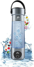 KOOMTOOM 500ML Hydrogen Water Bottle,2025 Portable Hydrogen Generator with Handle,SPE & PEM Technology,6000 PPB Concentration,17OZ Hydrogen Water Generator Healthy Gift for Lover,Family (Dark Grey)