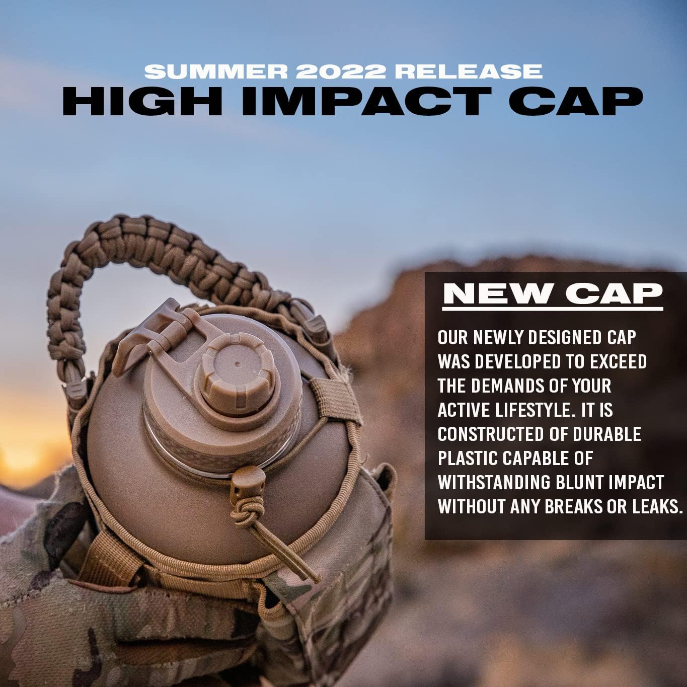 Iron Infidel Battle Bottle - Half Gallon Insulated Water Bottle with Paracord Handle - Large 64 oz Stainless Steel Water Jug & Rugged, Removable Sleeve For Keys, Wallet, Phone (OCP Camo 2 Liter)