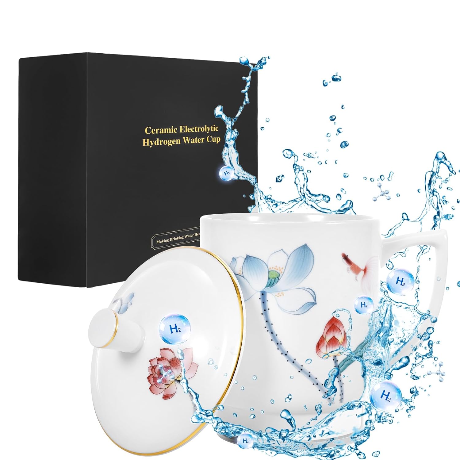 Hydrogen Water Bottle Generator, 2026 Portable Hydrogen Water Machine Rechargeable with SPE/PEM Technology 400ML Hydrogen Rich Water Ionizer Machine Cup, Health Care Gifts for Family, Friends, Travel