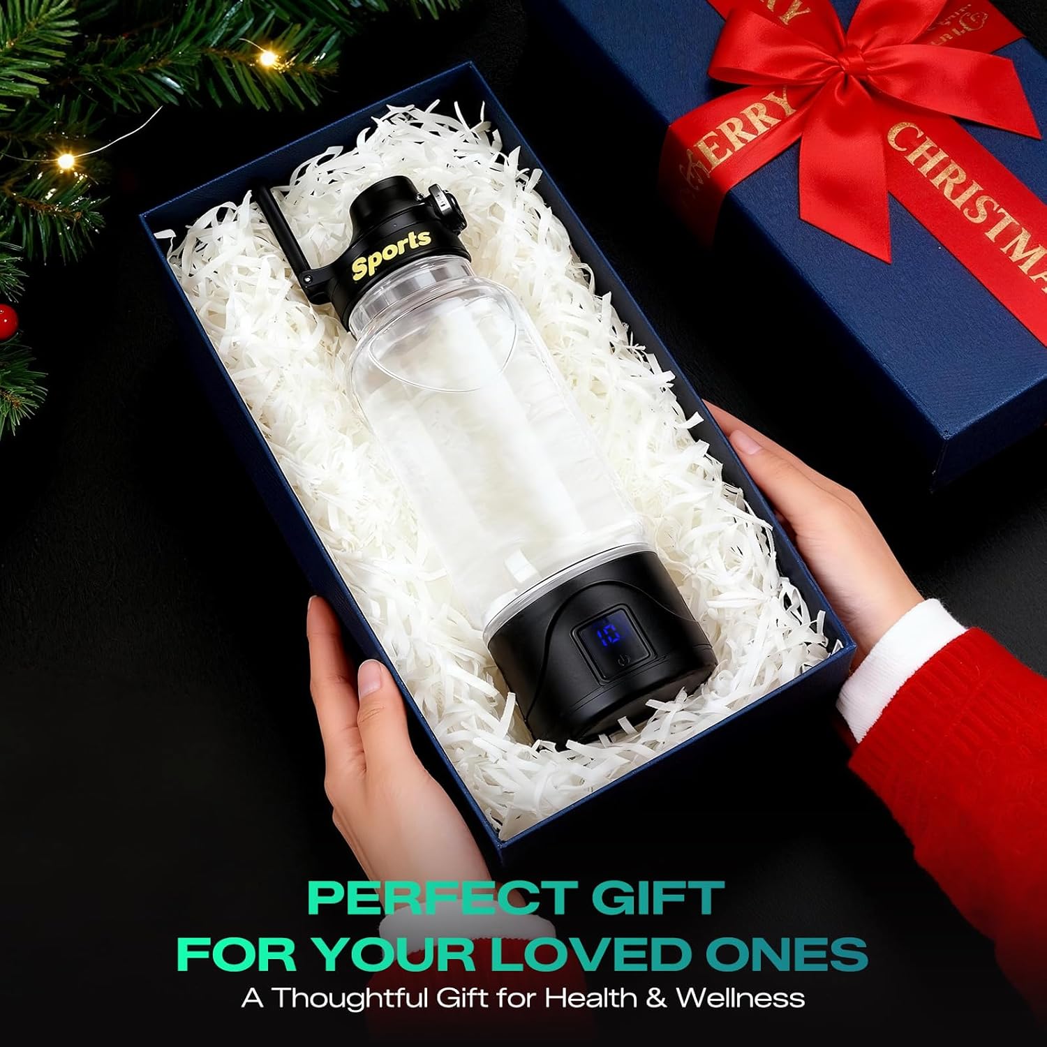 Upgraded Hydrogen Water Bottle Glass Generator - 34oz Borosilicate Glass, SPE/PEM Tech, Leak-Proof Lid, Easy-Carry Handle, Sports-Inspired Design for Home, Office & Travel Hydration