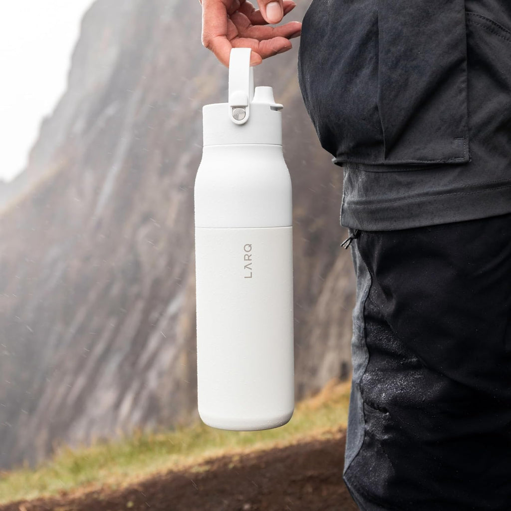 LARQ Holiday Bundle Set - 2X Bottles Swig Top 34oz - Insulated Stainless Steel Water Bottles with Built-in Silicone Handle | Thermos, BPA Free| Keep Drinks Cold for 24 Hour