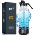 Upgraded Hydrogen Water Bottle Glass Generator - 34oz Borosilicate Glass, SPE/PEM Tech, Leak-Proof Lid, Easy-Carry Handle, Sports-Inspired Design for Home, Office & Travel Hydration