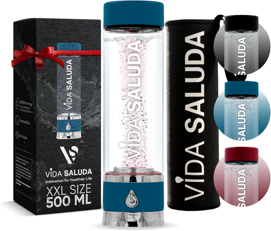 500ml (17oz) Premium Portable Hydrogen Water Bottle Generator –Under 3 Min Cycle, High-Concentration PPB, Advanced SPE/PEM, Self-Cleaning, Ionized Alkaline Water for Detox, Energy & Superior Hydration